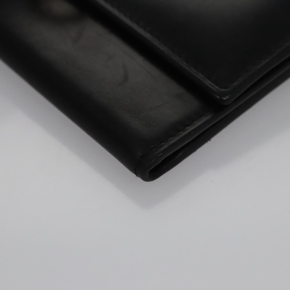 Salvatore Ferragamo Gancini Flap Wallet Leather, BLACK, LEATHER, Wallets