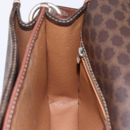 Celine Flap Shoulder Bag Canvas, BROWN, CANVAS, Shoulder bag