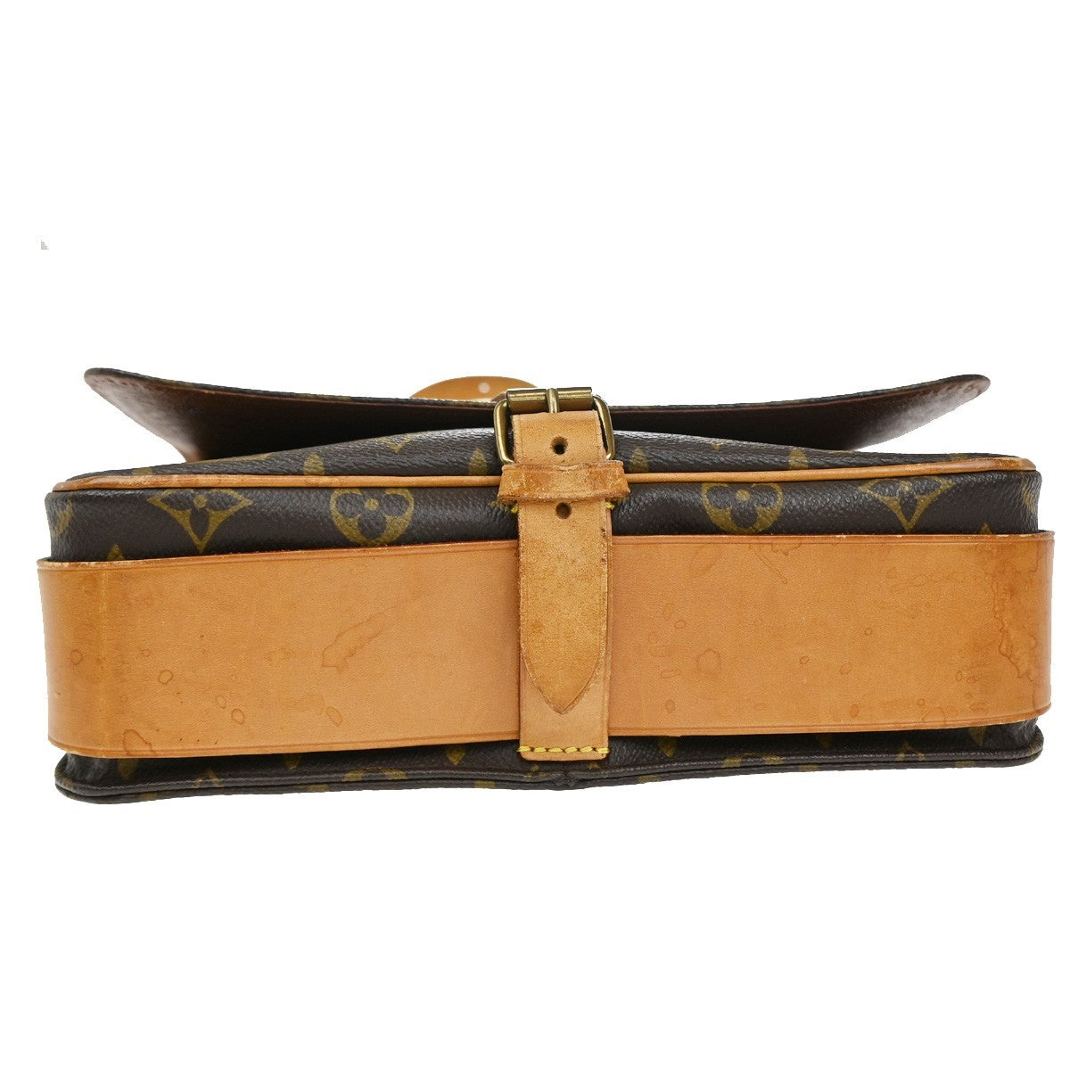 Louis Vuitton Cartouchiere Handbag Monogram Canvas, BROWN, LEATHER, Shoulder bag
