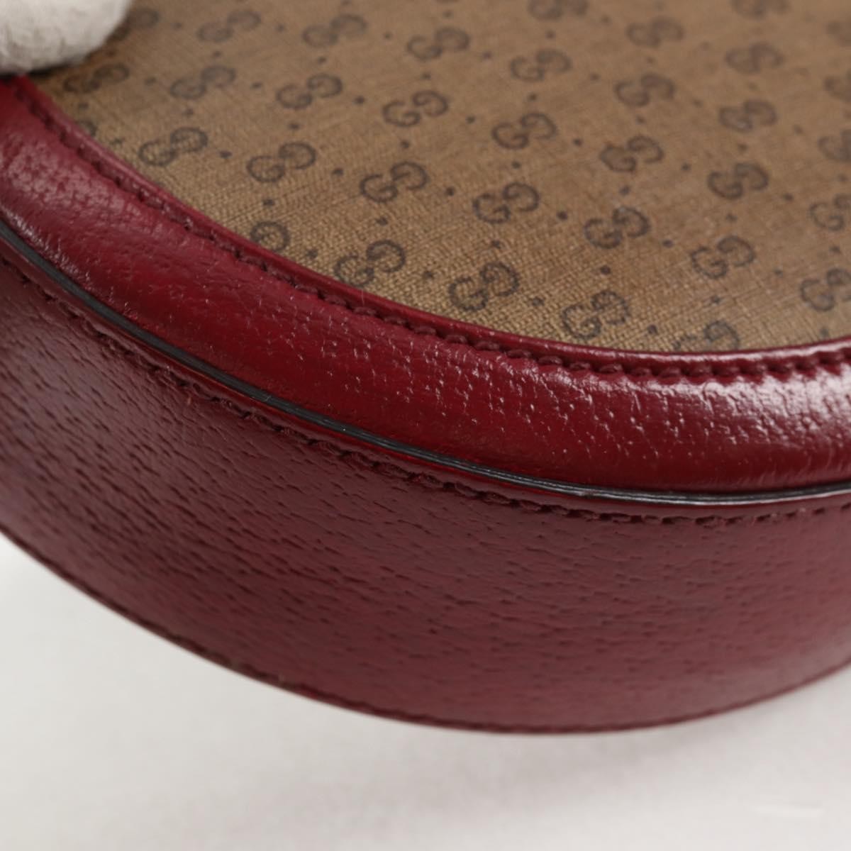 Gucci Doraemon Round Shoulder Bag Printed Mini GG Coated Canvas, BEIGE, PVC, Shoulder bag