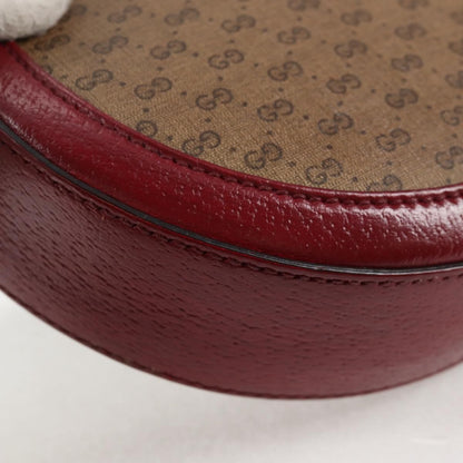 Gucci Doraemon Round Shoulder Bag Printed Mini GG Coated Canvas, BEIGE, PVC, Shoulder bag