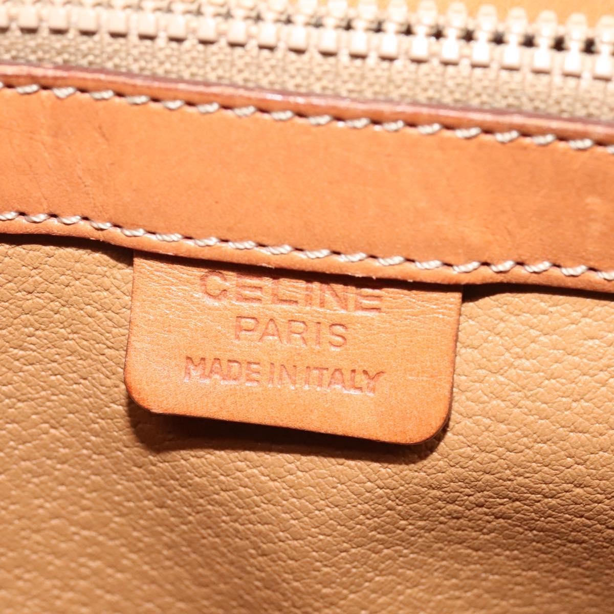 Celine Vintage Convertible Top Handle Bag Macadam Coated Canvas, BEIGE, CANVAS, Handbag