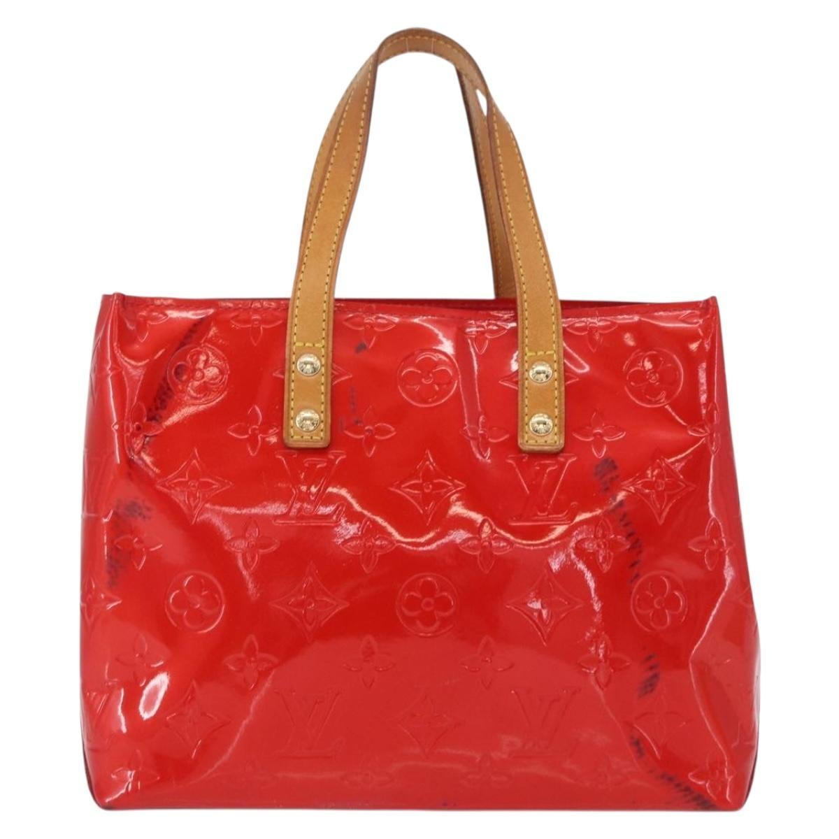 Louis Vuitton Reade Handbag Monogram Vernis, RED, PATENT_LEATHER, Handbag