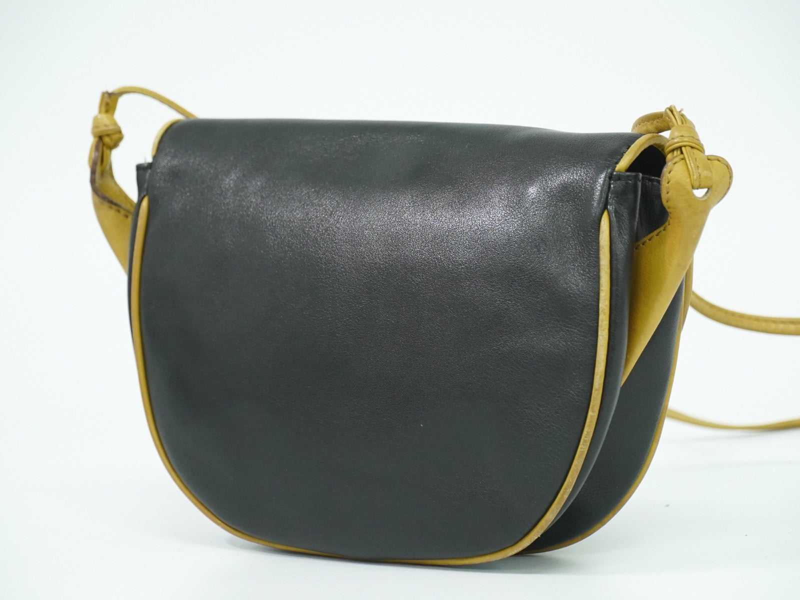 Celine Vintage Shoulder Bag Leather, BLACK, LEATHER, Shoulder bag