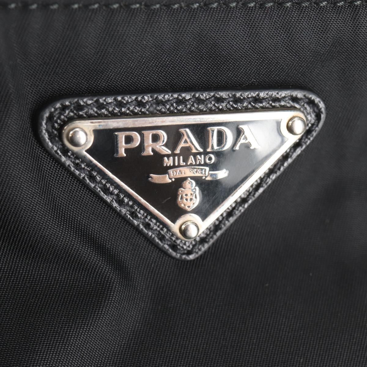 Prada Zip Messenger Quilted Tessuto, BLACK, NYLON, Shoulder bag