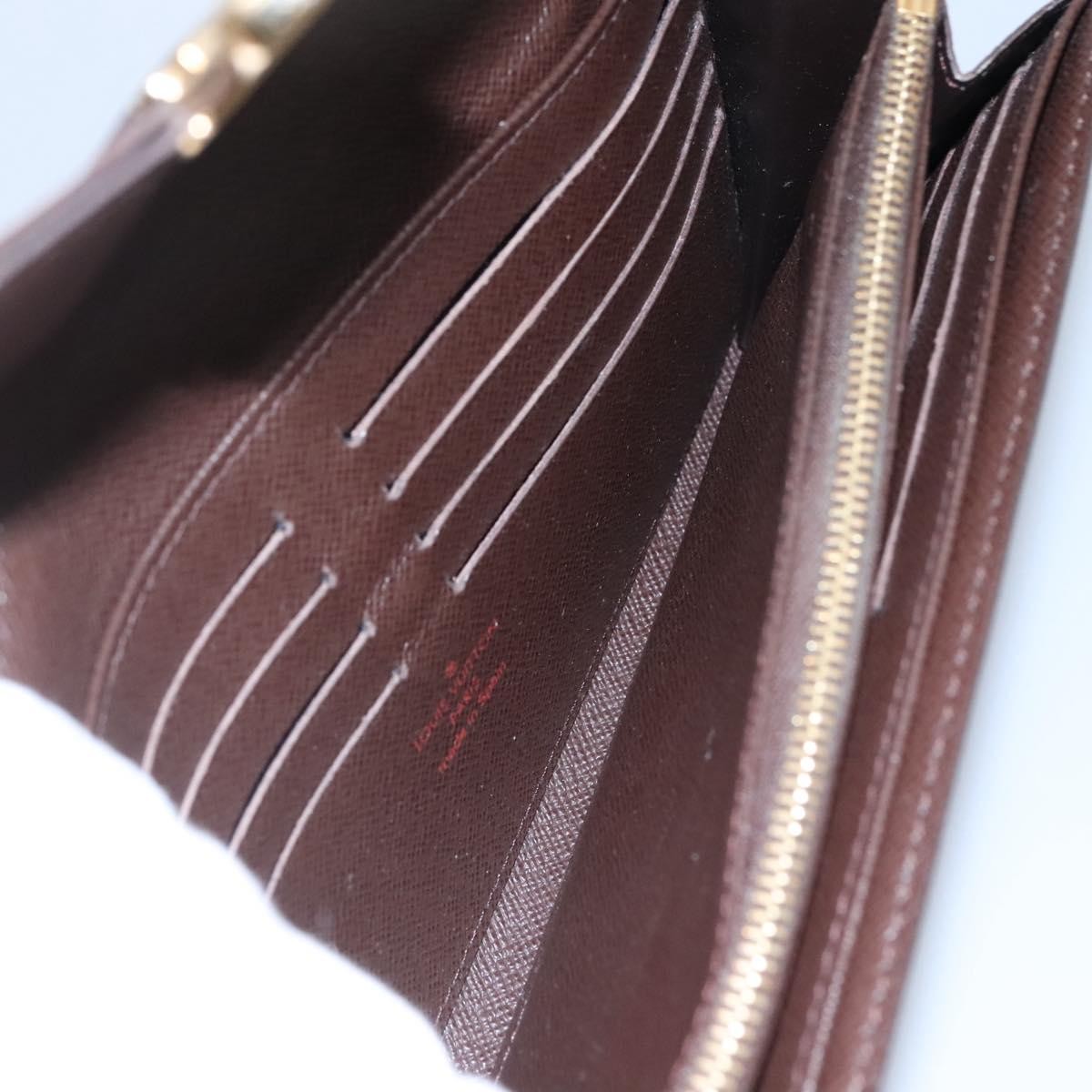 Louis Vuitton Sistina Wallet Damier, BROWN, CANVAS, Wallets