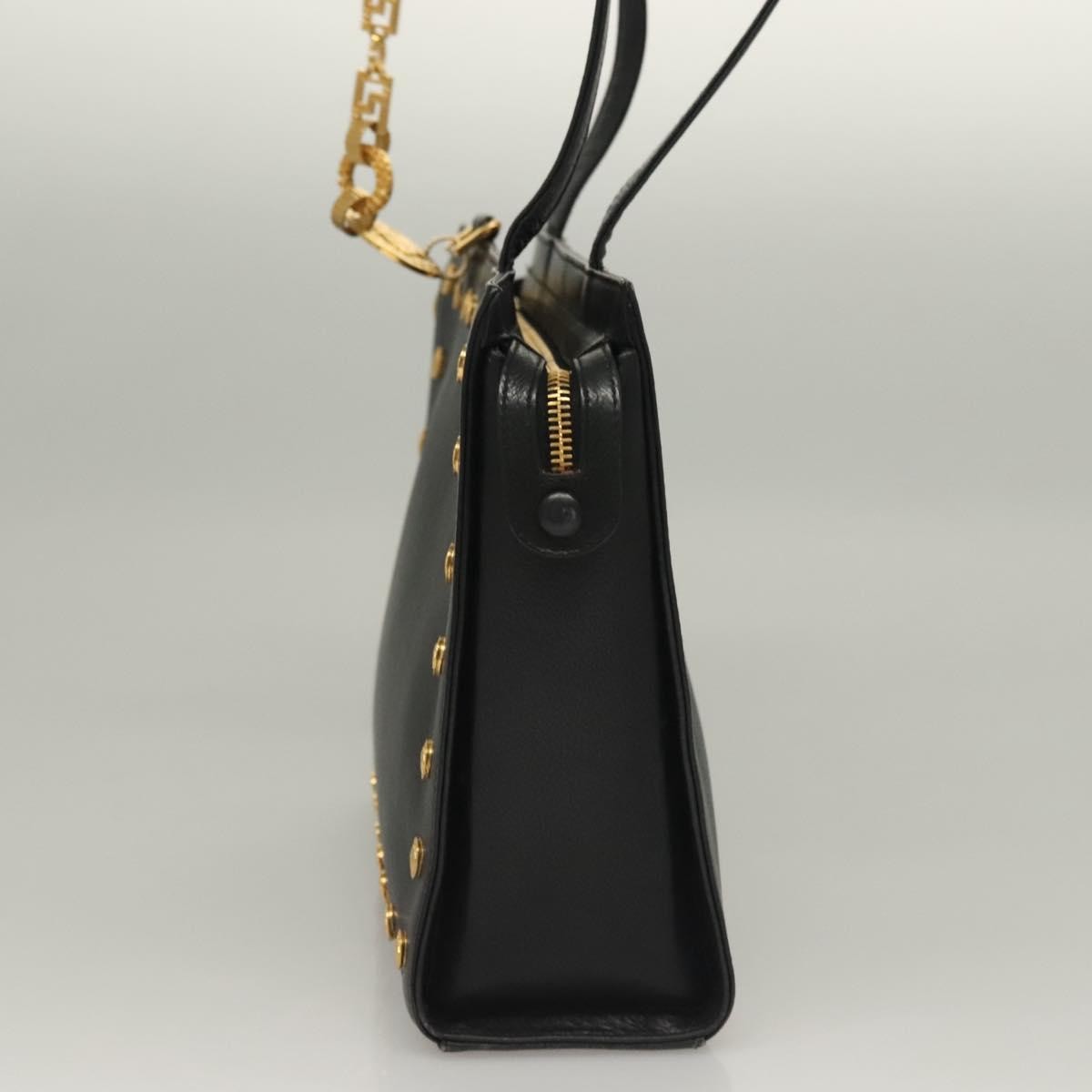 Versace Medusa Shoulder Bag Leather, BLACK, LEATHER, Shoulder bag