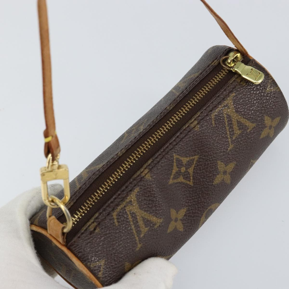 Louis Vuitton Papillon Pochette Monogram Canvas, BROWN, CANVAS, Clutche & pouche