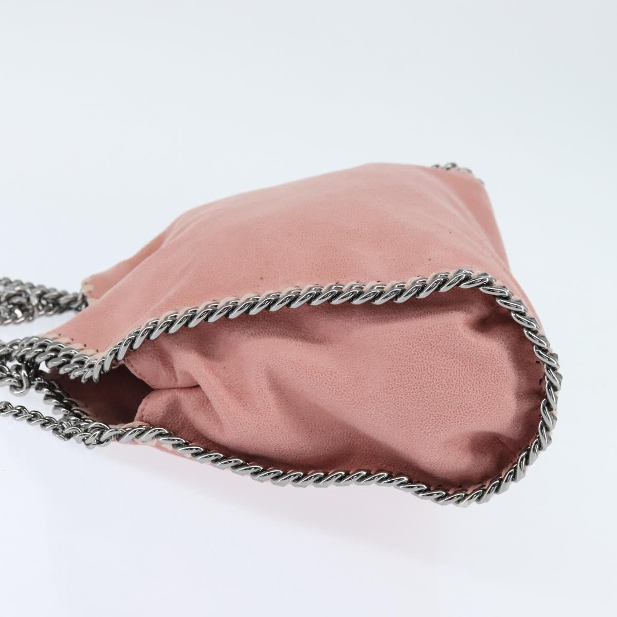 Stella McCartney Falabella Fold Over Crossbody Bag Shaggy Deer, PINK, POLYESTER, Shoulder bag