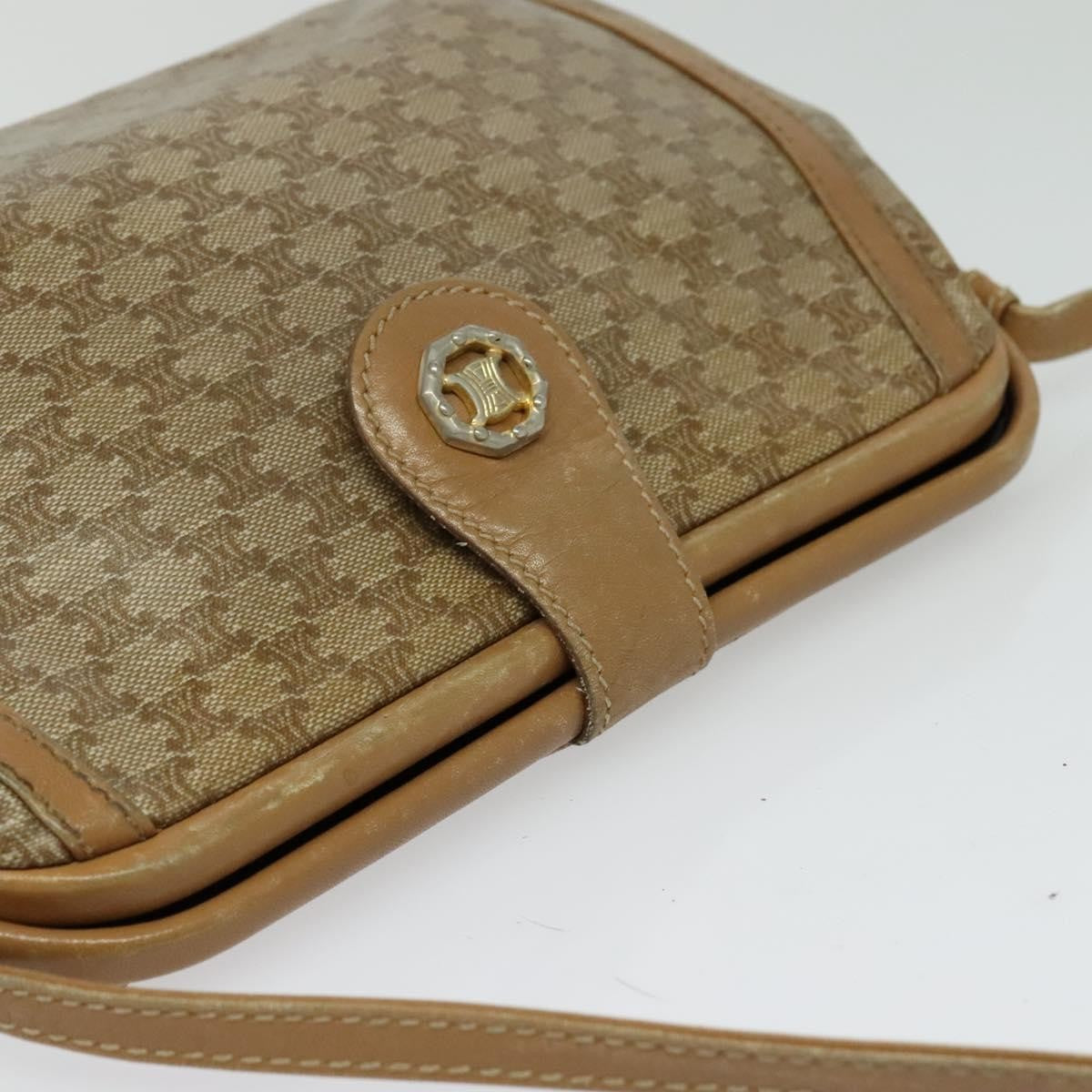 Celine Macadam Shoulder Bag PVC Leather, BEIGE, PVC, Shoulder bag