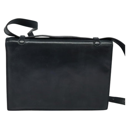 Celine Envelope Shoulder Bag Leather, NAVY, LEATHER, Shoulder bag