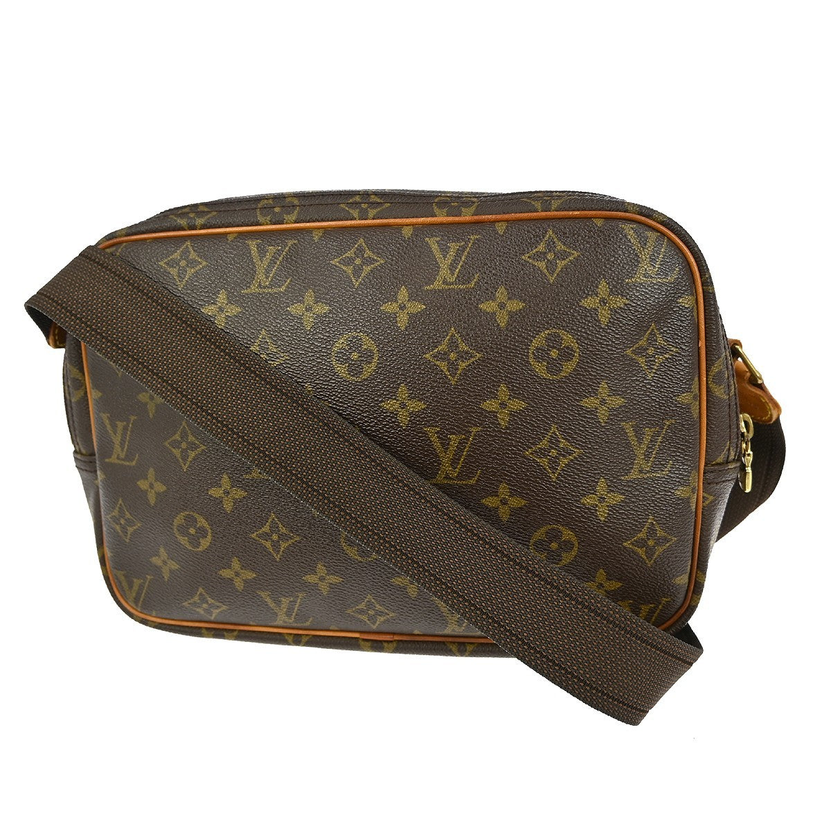 Louis Vuitton Reporter Bag Monogram Canvas, BROWN, CANVAS, Shoulder bag