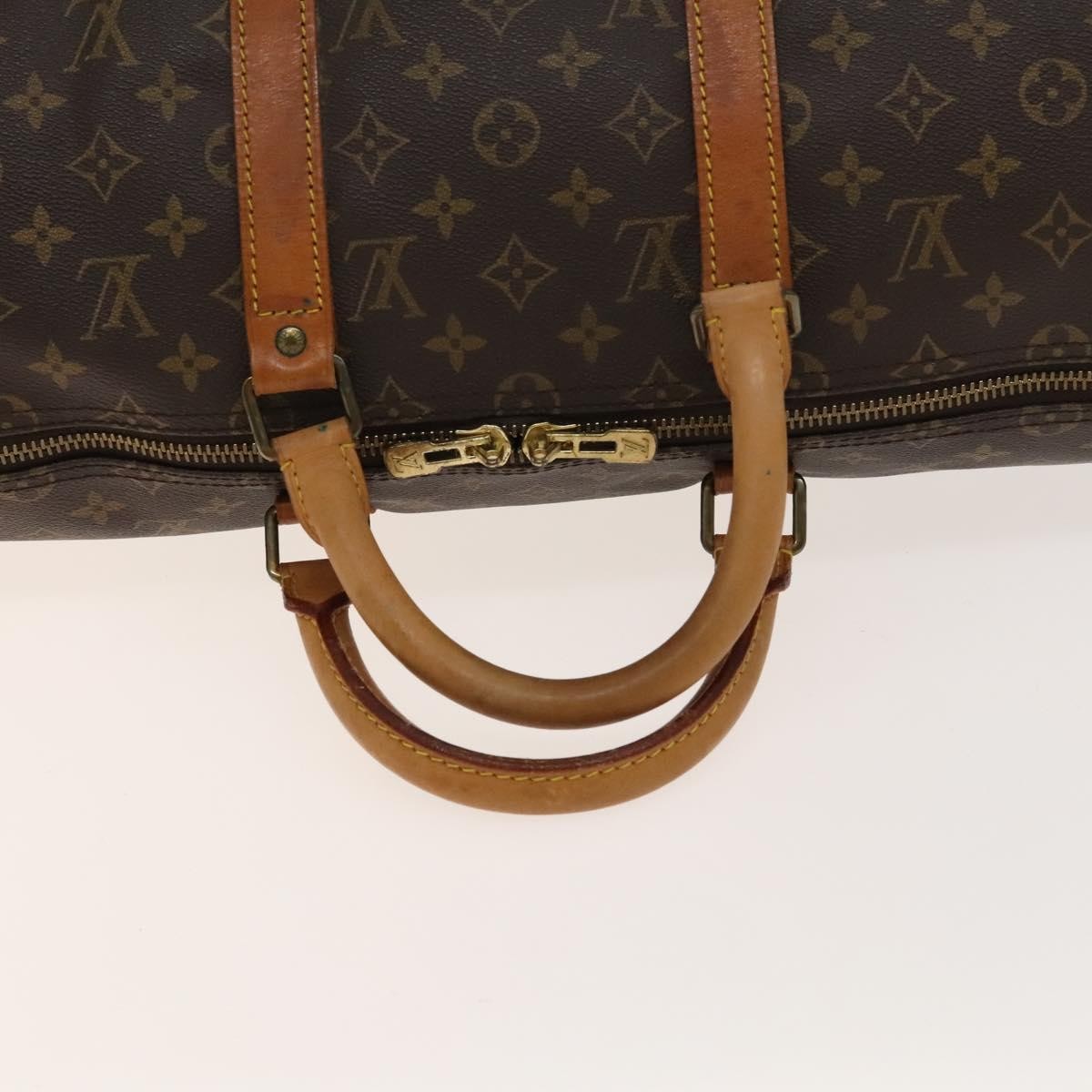 Louis Vuitton Keepall Bag Monogram Canvas, BROWN, CANVAS, Travel bag