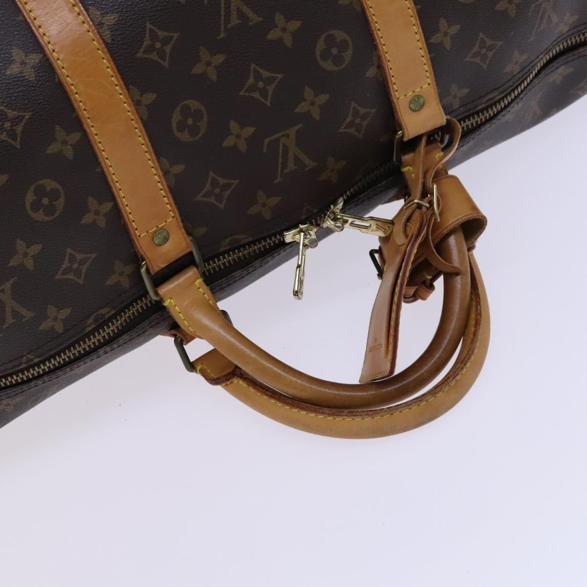 Louis Vuitton Keepall Bandouliere Bag Monogram Canvas, BROWN, CANVAS, Travel bag