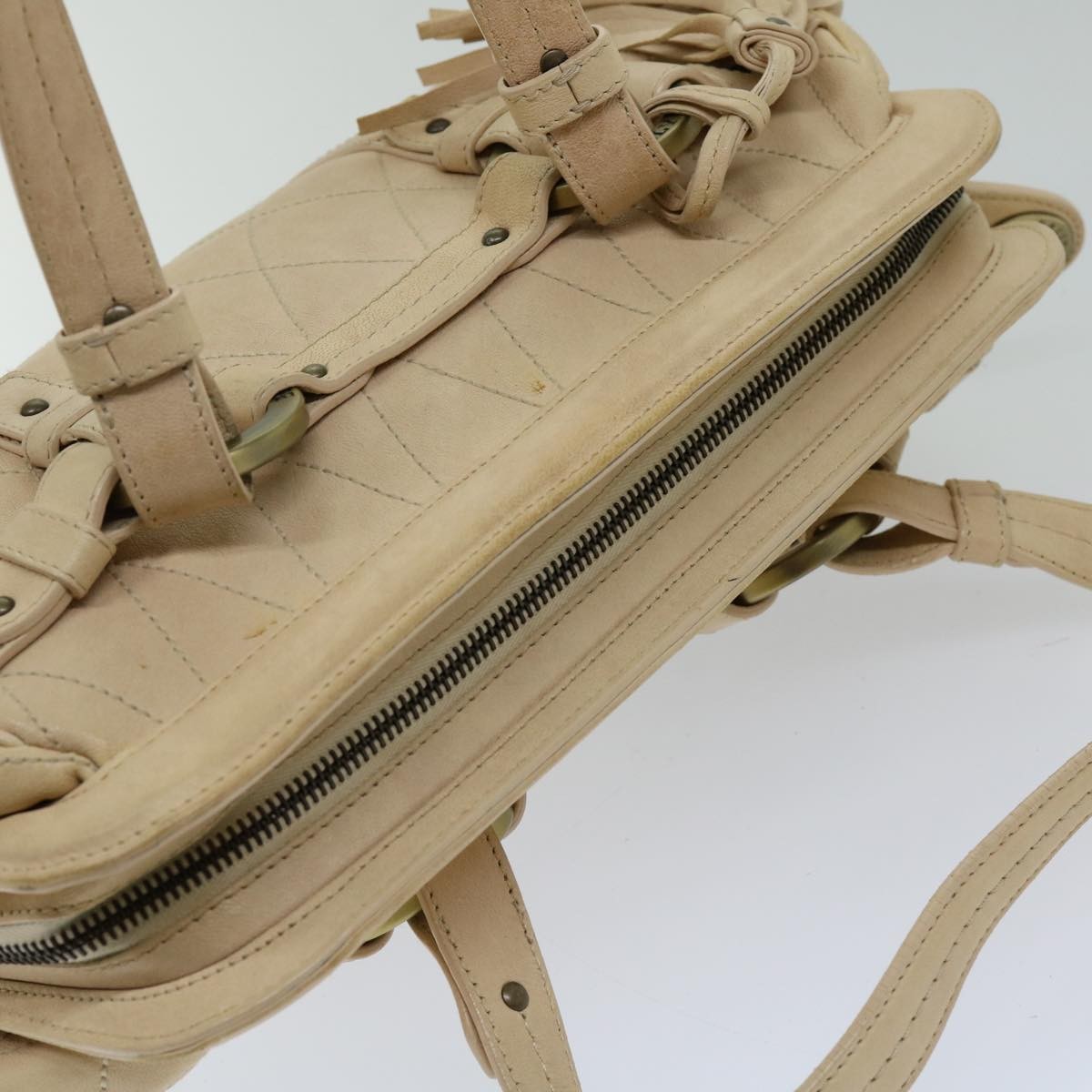 Bally Handbag Leather, ECRU, LEATHER, Handbag