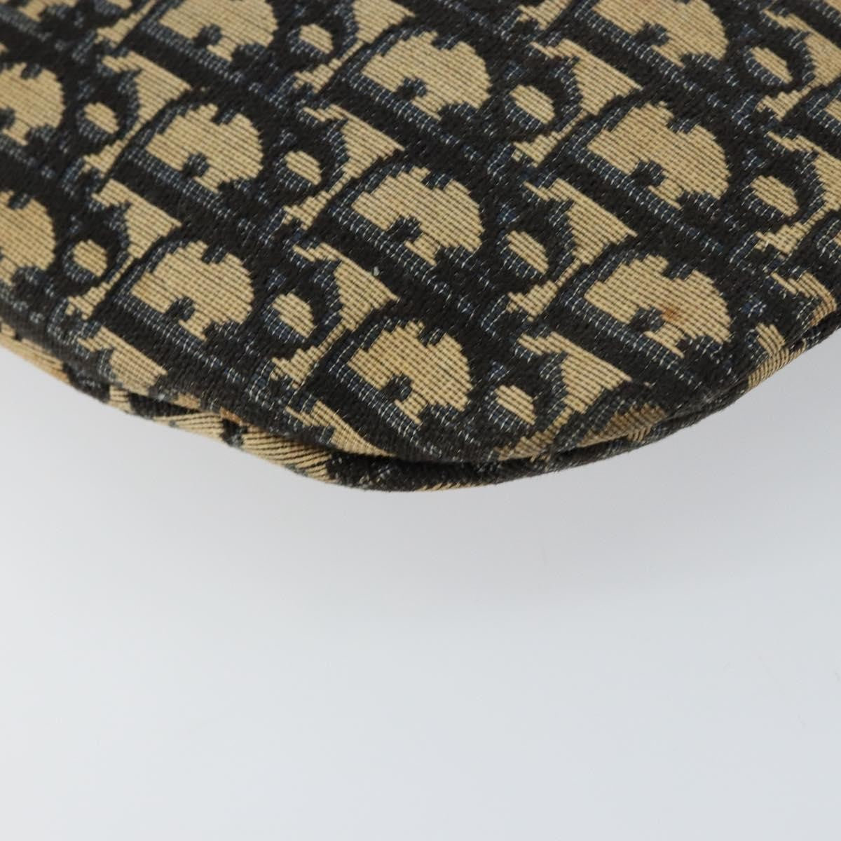 Christian Dior Vintage Trotter Shoulder Bag Canvas, NAVY, CANVAS, Shoulder bag