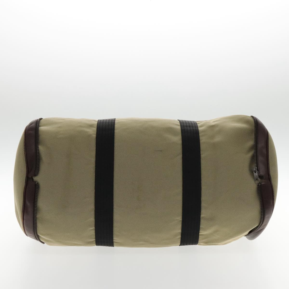 Salvatore Ferragamo Boston Bag Leather, BEIGE, CANVAS, Travel bag