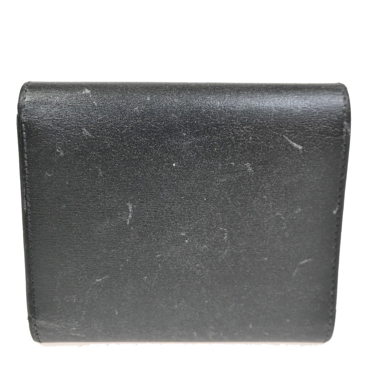 Celine Triomphe Trifold Wallet Leather, BLACK, LEATHER, Wallets