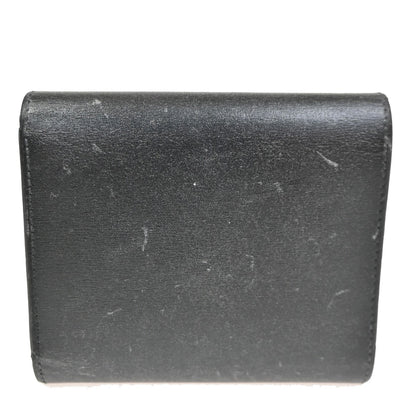 Celine Triomphe Trifold Wallet Leather, BLACK, LEATHER, Wallets