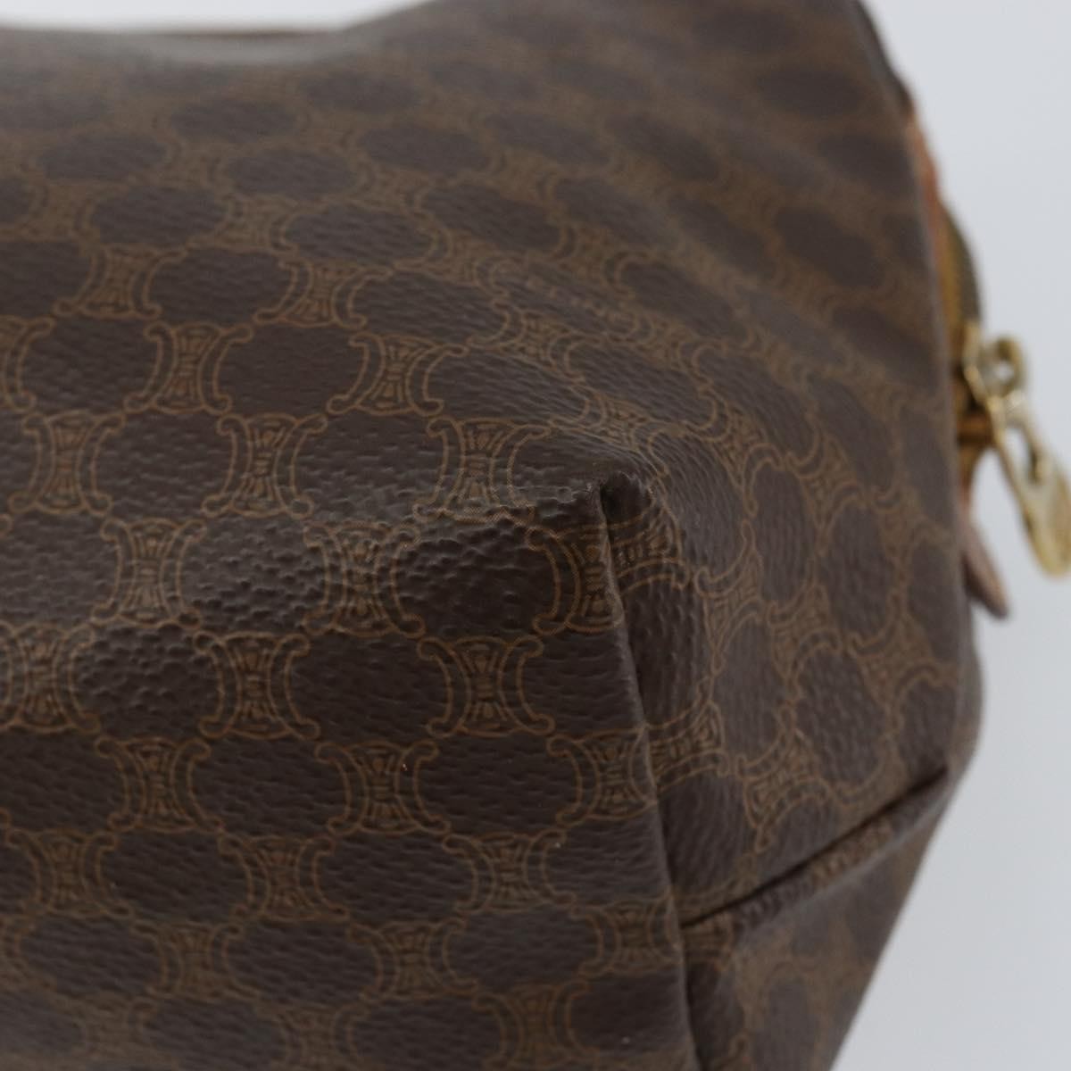 Celine Macadam Pochette Canvas and Leather, BROWN, CANVAS, Clutche & pouche