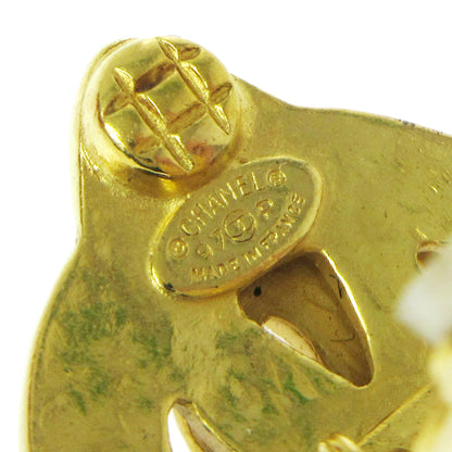Chanel Vintage CC Heart Clip-On Earrings Metal, GOLD, GOLD, Earrings