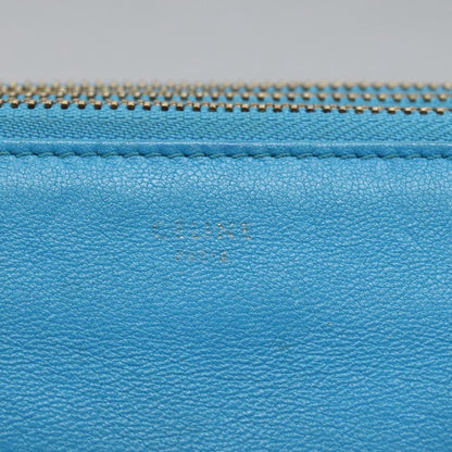 Celine Trio Crossbody Bag Leather, BLUE, LEATHER, Crossbody bag