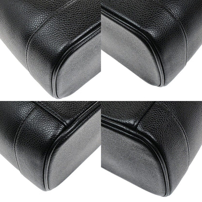 Chanel Vintage Timeless Cosmetic Case Caviar, BLACK, CALFSKIN, Handbag