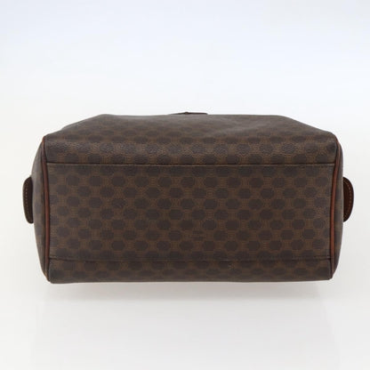 Celine Boston Bag Triomphe Coated Canvas, BROWN, CANVAS, Handbag