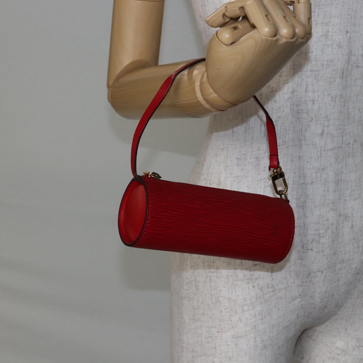 Louis Vuitton Soufflot Pochette Epi Leather, RED, LEATHER, Clutche & pouche