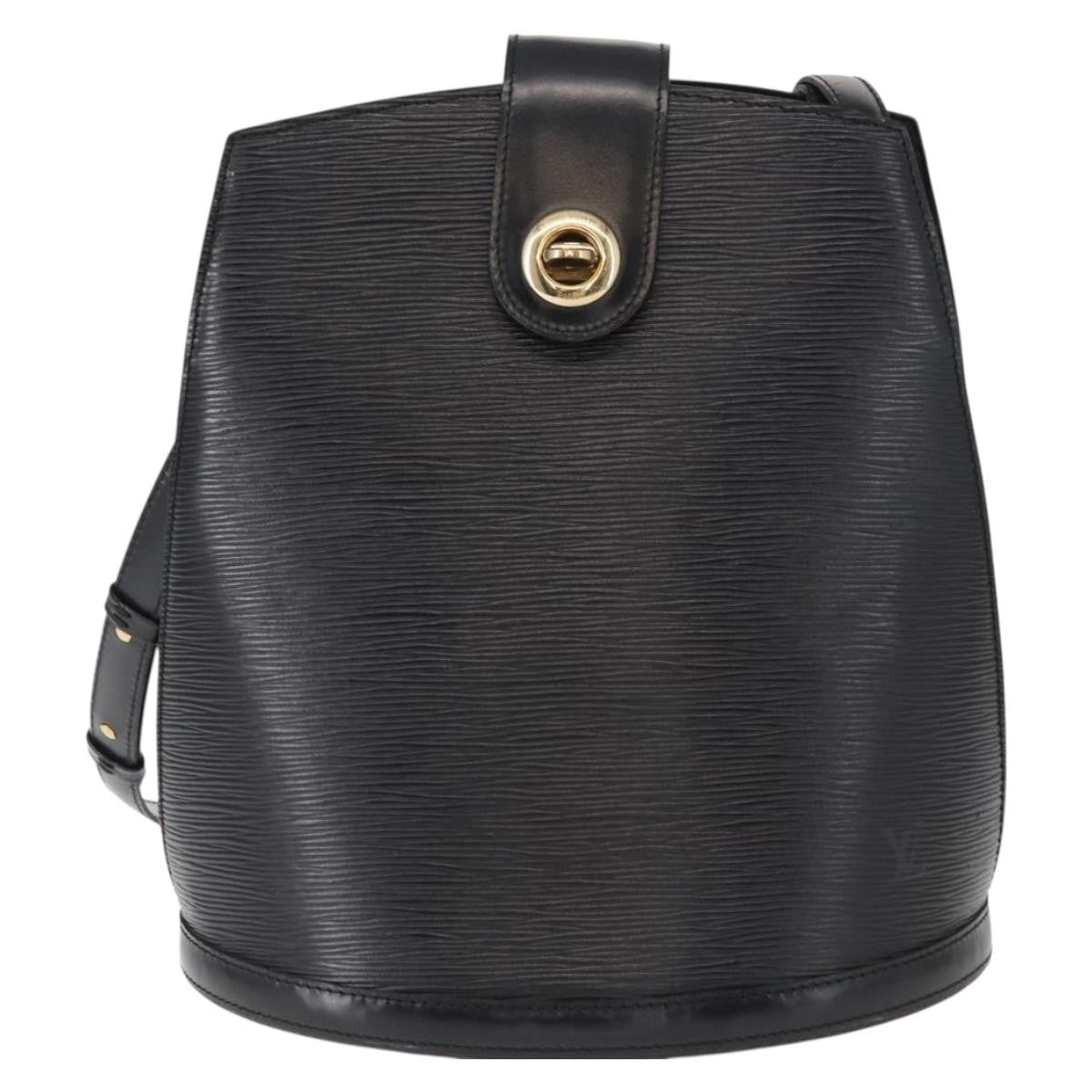 Louis Vuitton Cluny Shoulder Bag Epi Leather, BLACK, LEATHER, Shoulder bag