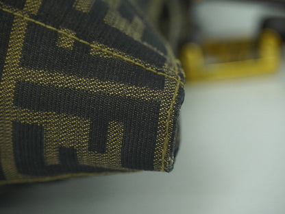 Fendi Vintage Zucca Handbag Zucca, BROWN, CANVAS, Handbag