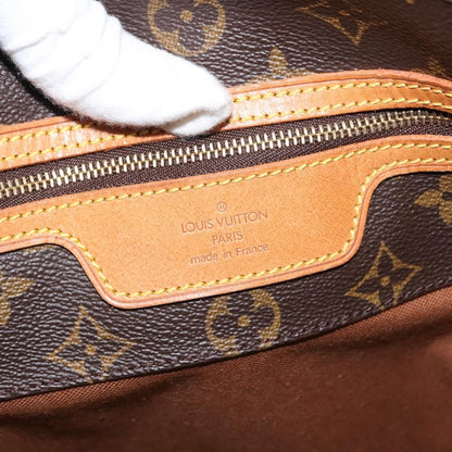 Louis Vuitton Shopping Sac Handbag Monogram Canvas, BROWN, CANVAS, Tote bag