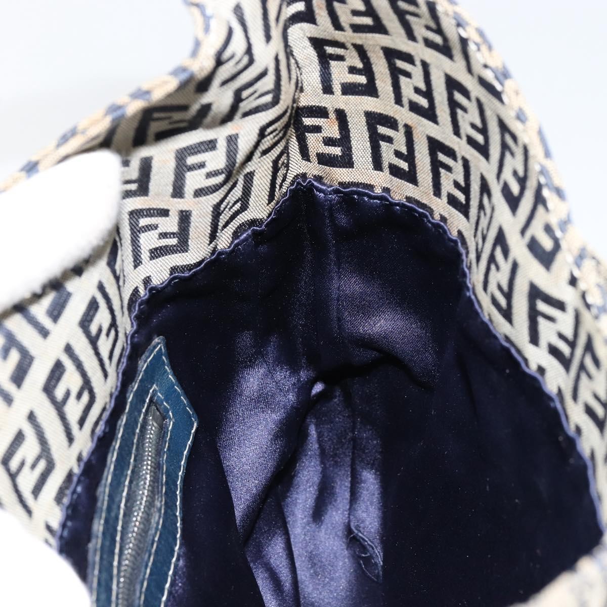 Fendi Vintage Hobo Zucchino Canvas, NAVY, CANVAS, Shoulder bag