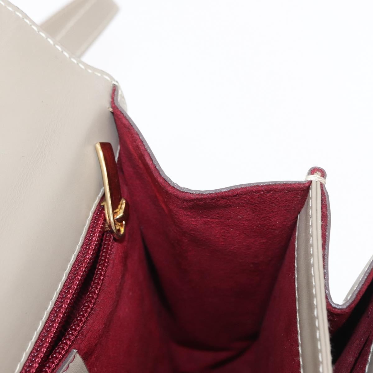 Salvatore Ferragamo Gancini Top Handle Flap Bag Leather, BEIGE, LEATHER, Handbag