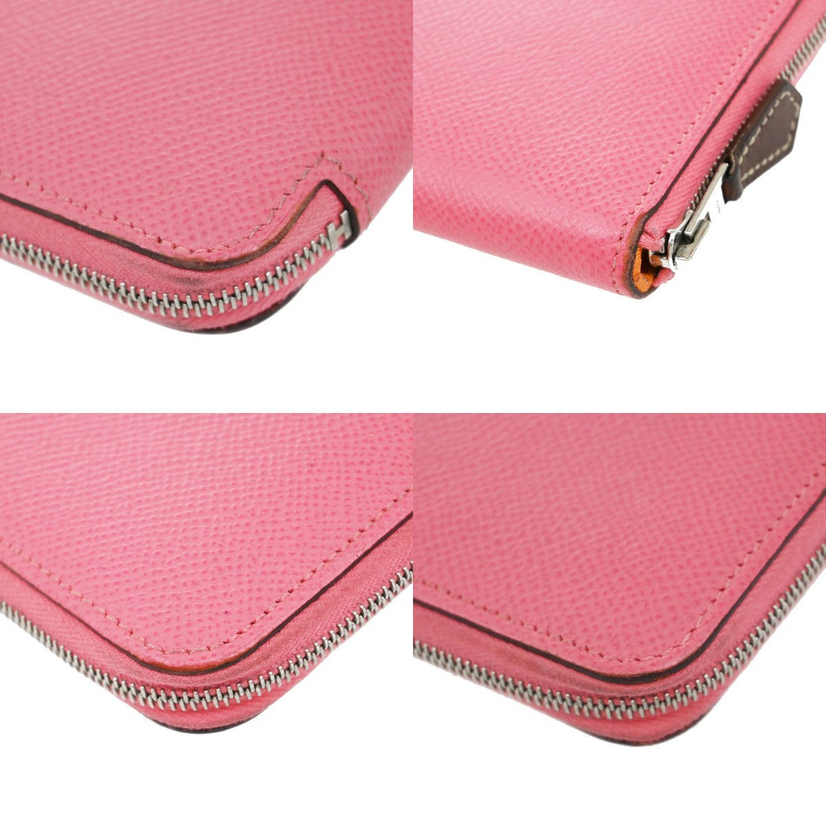 Hermes Azap Zip Around Wallet Silk'in Epsom, PINK, CALFSKIN, Wallets