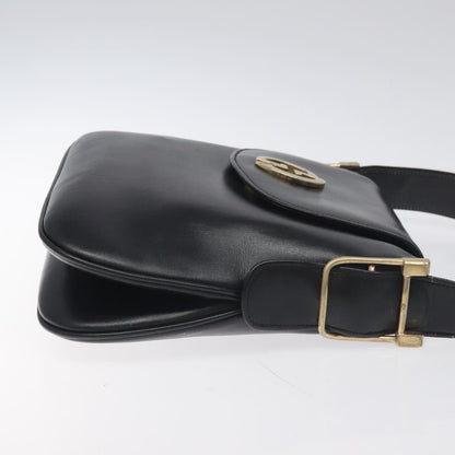 Gucci 1973 Shoulder Bag Leather, BLACK, LEATHER, Shoulder bag