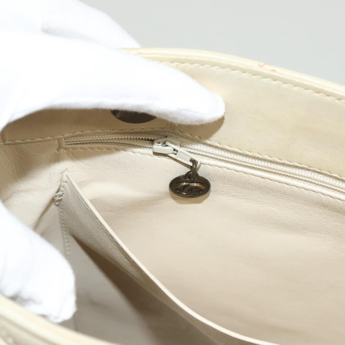 Chanel Vintage CC Front Pocket Tote Quilted Leather, BEIGE, LEATHER, Tote bag