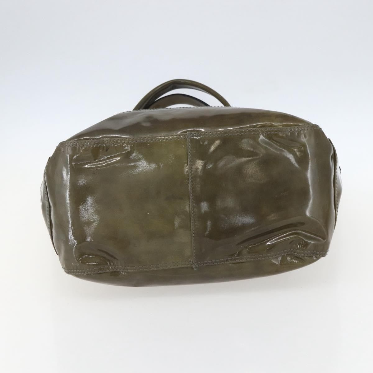 Salvatore Ferragamo Vintage Tote bag Leather, GREEN, PATENT_LEATHER, Tote bag