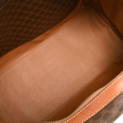 Celine Macadam Handbag Macadam with leather, BROWN, CANVAS, Handbag