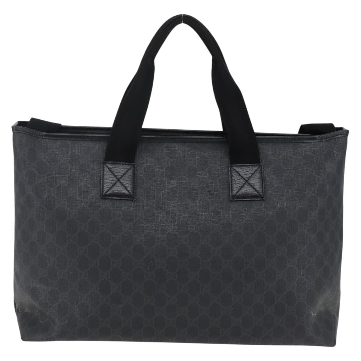 Gucci Convertible Zip Tote GG Canvas, BLACK, PVC, Tote bag