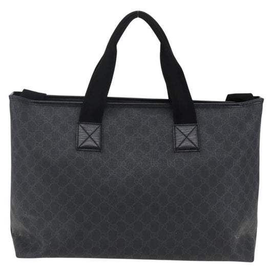 Gucci Convertible Zip Tote GG Canvas, BLACK, PVC, Tote bag