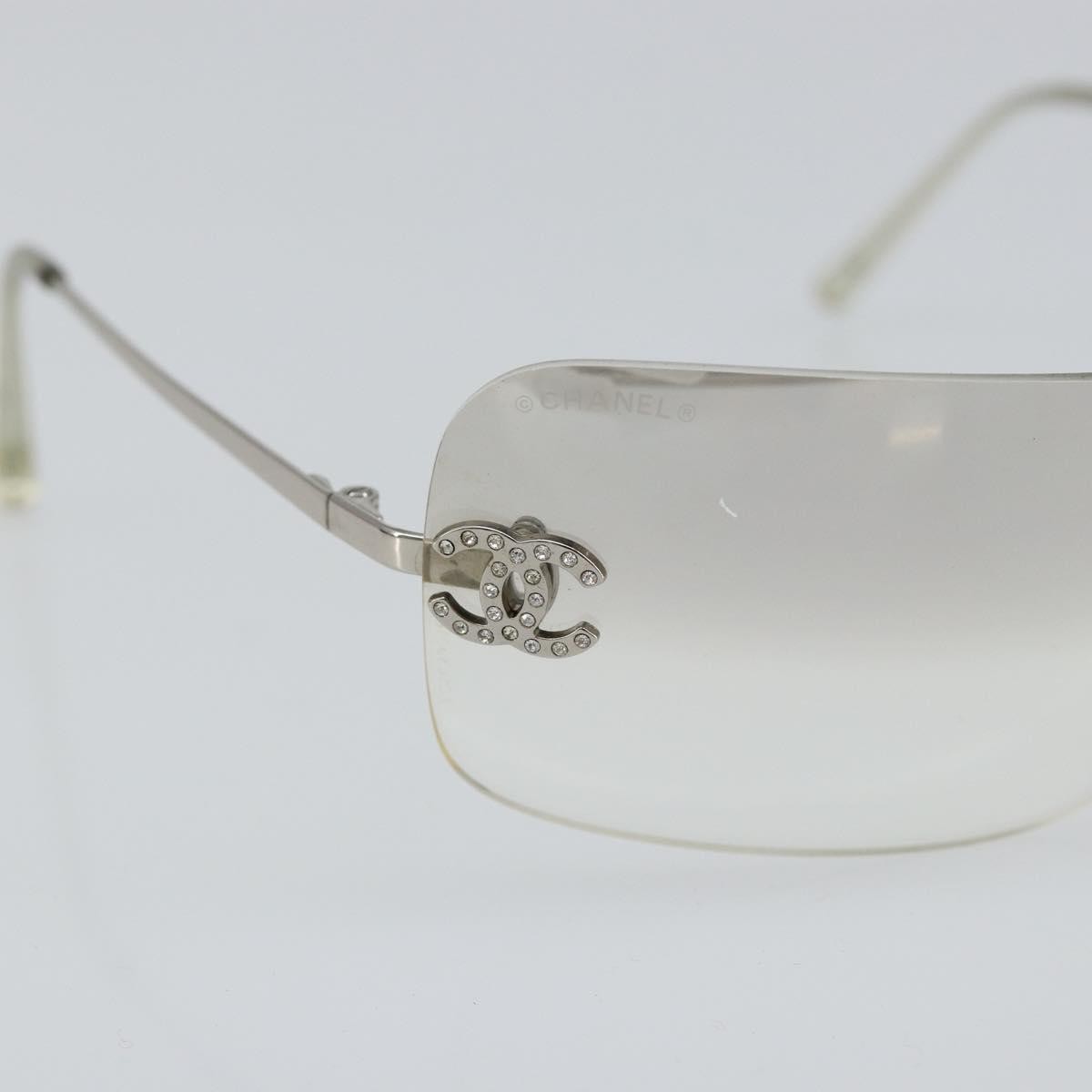 Chanel Logo CC Sunglasses Metal, SILVER, METAL, Sunglasse