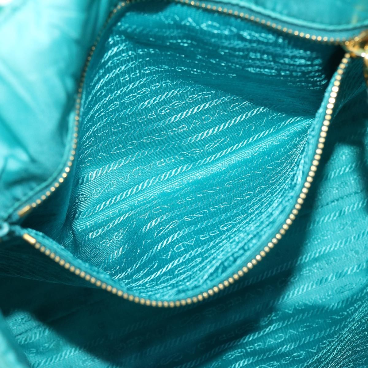 Prada Convertible Tote Quilted Tessuto, TURQUOISE, NYLON, Handbag