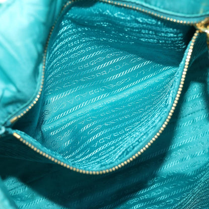 Prada Convertible Tote Quilted Tessuto, TURQUOISE, NYLON, Handbag