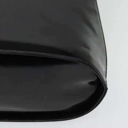 Salvatore Ferragamo Gancini Shoulder Bag Patent Leather, BLACK, PATENT_LEATHER, Shoulder bag