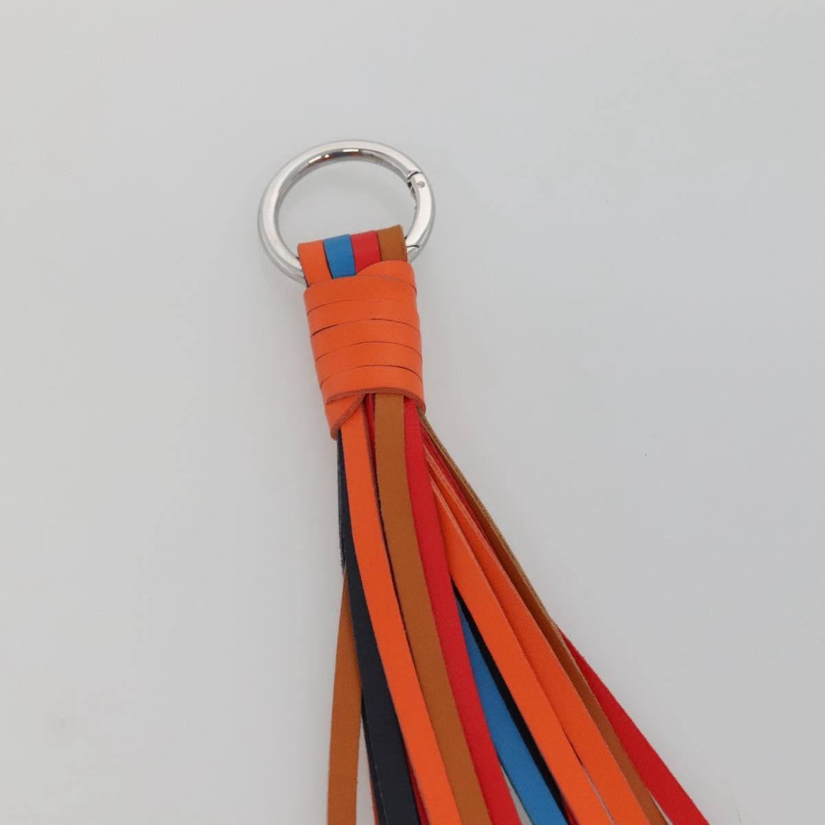Loewe Anagram Bag Charm Key Holder Metal with Leather, MULTICOLOUR, LEATHER, Charms and Keychains