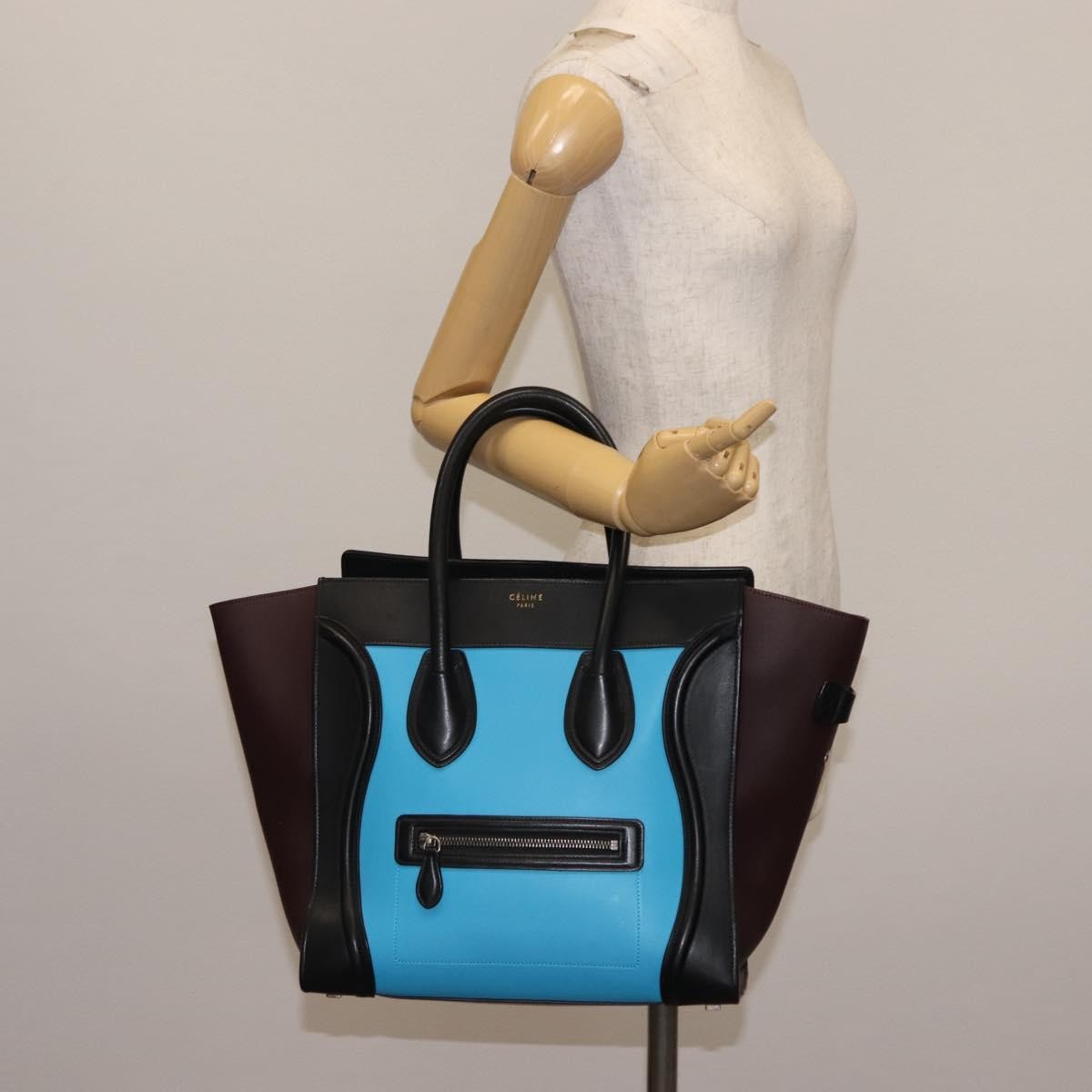 Celine Tricolor Luggage Bag Leather, MULTICOLOUR, LEATHER, Handbag