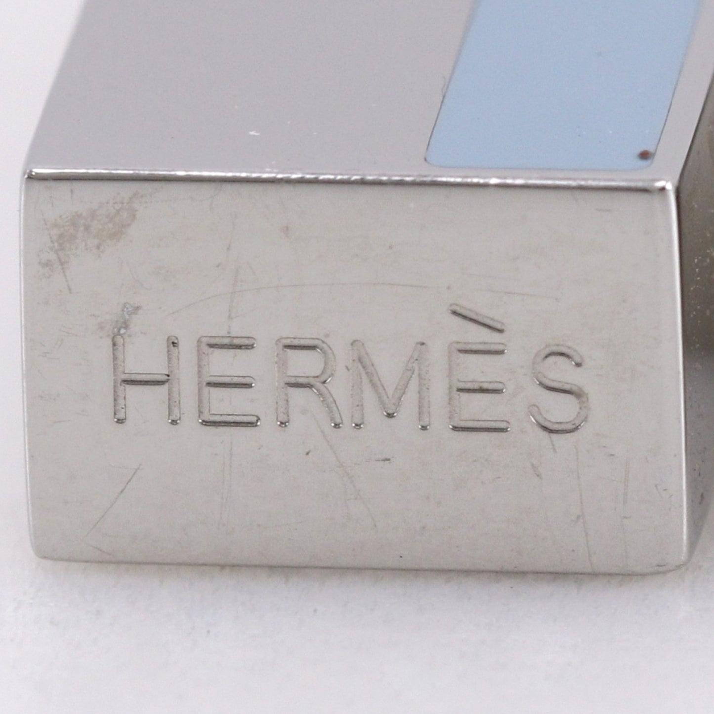 Hermes Cadena Keyring Metal, Silver, Metal, Charm