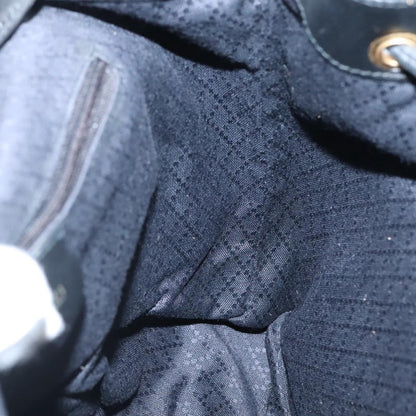 Gucci Vintage Bamboo Backpack Leather, BLACK, LEATHER, Backpack