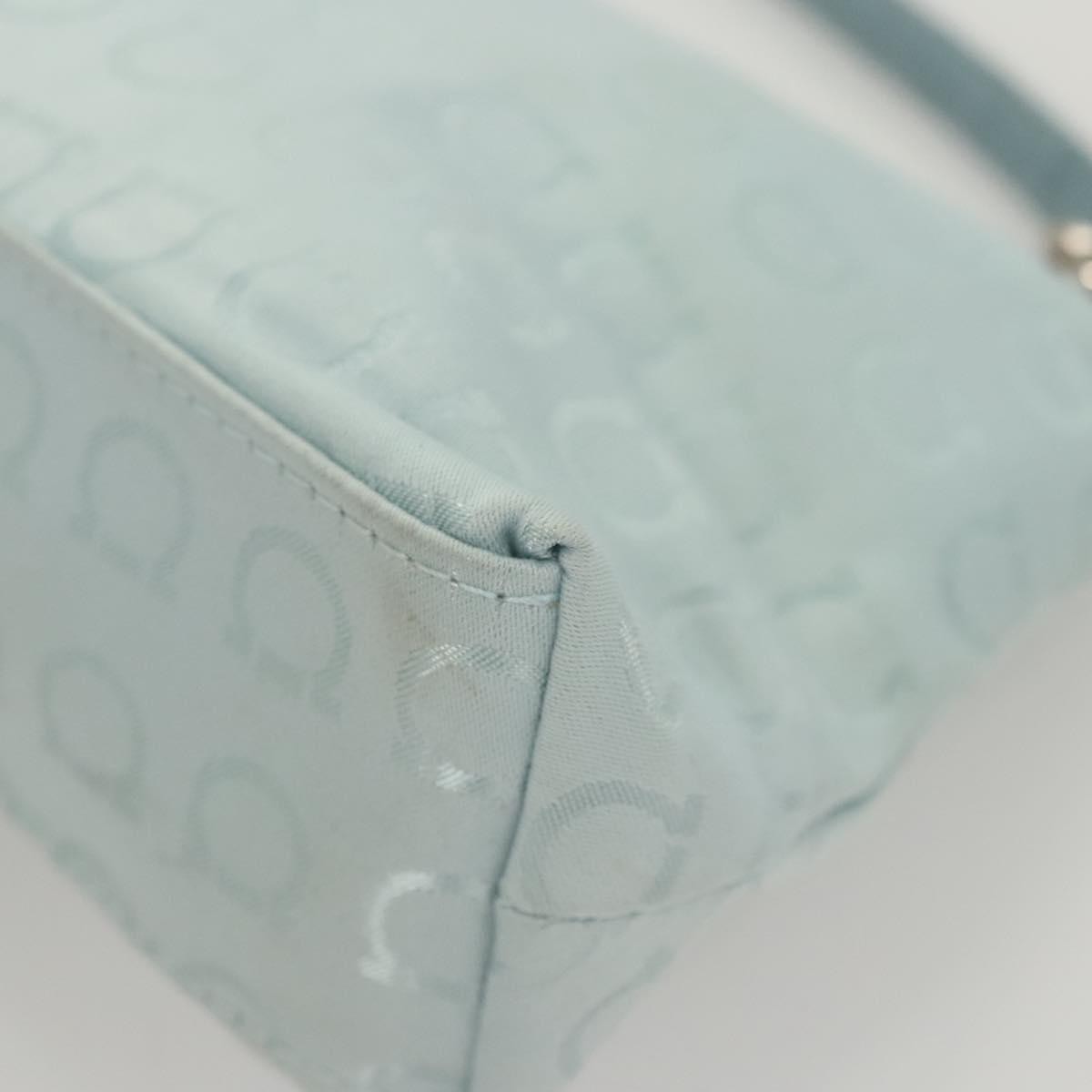 Salvatore Ferragamo Vintage Gancini Pochette Nylon, BLUE, NYLON, Clutche & pouche